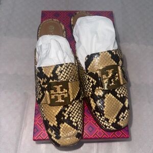 Tory Burch Georgia Loafer Mule – Snake Print Leather (Size 8.5)